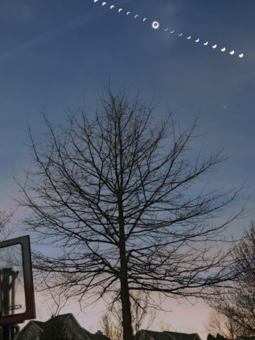Time lapse landscape of Solar Eclipse 2024 from my front yard in Copley, Ohio
