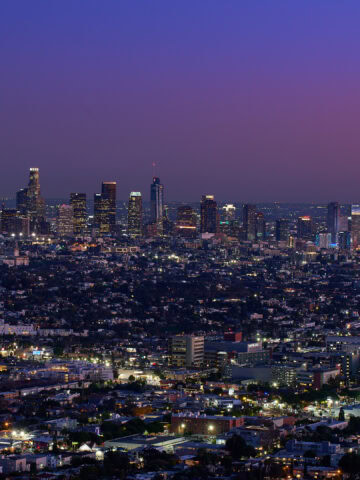 Los Angeles Skyline from Griffith Observatory at Blue Hour