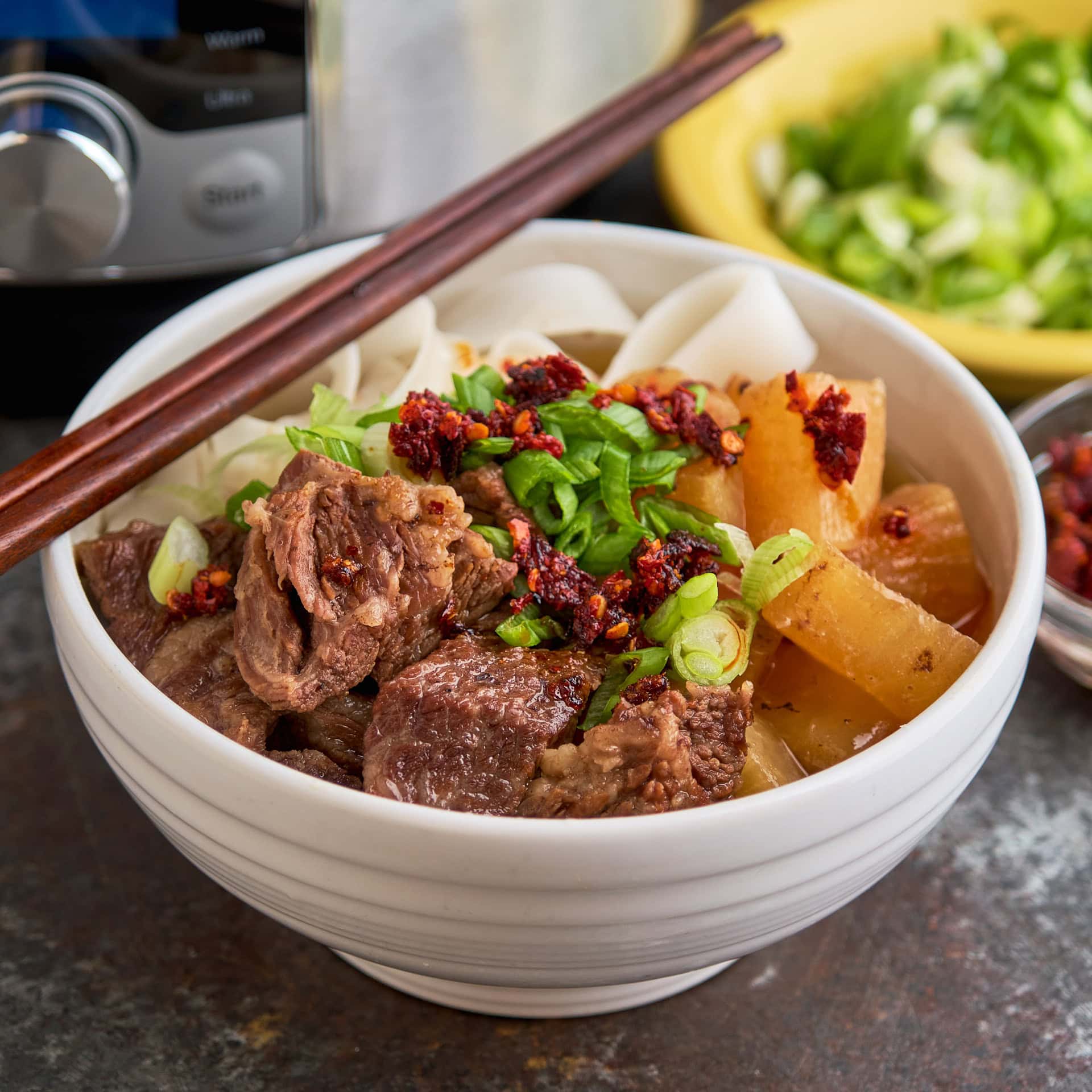 Bowl of beef noodles